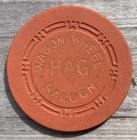 Wagon Wheel Saloon Casino Roulette Chip Stateline Nevada 1940s Harvey A Gross