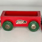 Vintage Swedish Leksak Fran Brio Wooden Train Set 3 Pcs Locomotive Freight Car