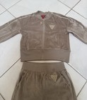 Guess Beige Girl   s Tracksuit Set Jacket   Pants Size 10  Zip  Pockets  Collared