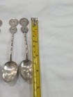 Vintage Solid Sterling Silver Spoon With An Asian D  cor On Its Handle