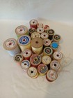 Vintage Lot     Multicolor Wooden Spools Sewing Thread Cord