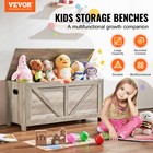 Vevor Kids Toy Storage Bench Wooden Toy Box Chest 38 98 X 15 55 X 18 9 In Gray
