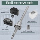 Sfu1204 Ballscrew L250-1500mm End Machine  bk bf10  nut Housing  coupler Set