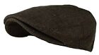  Men s Classic Herringbone Tweed Wool Blend Newsboy Large-x-large Dark Brown