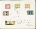 Austria To Germany 1922 Richly Franked Inflation Period Flight Airmail Reg Cover
