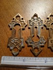 Antique Art Craft Eastlake Victorian Brass Keyhole Escutcheon Plate Cover  Each
