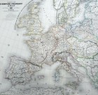 1856 A H Dufour Large Rare Antique Political Map Of Europe