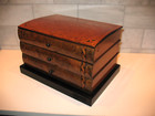 Rare Ooak Antique Wood Burl Stacked Books Jewelry Box Dresser Box  Hand Made