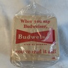 Vtg Budweiser Cardboard Coasters 2 Sided Lot   100 When You Say Budweiser Nos