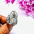 Coffin Ring  Coffin Poison Handmade Ring 925 Sterling Silver Poison Ring- 1 In