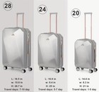 3-piece Expandable Luggage Set With Tsa Lock Pc abs Hard Shell Spinner Suitcase