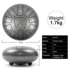 Steel Tongue Drum  Aklot 10 Inch 11 Notes Tank Drum C Key 10 Inches  Black 
