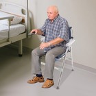 Foldable Toilet Chair  Toilet Chair With Padded Seat Plate And Toilet Bucket