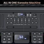 Bluetooth 5 3 Karaoke Machine For Home  2 Mics  Rgb Speaker W  Remote Control-us