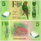 Fiji 5-100 Dollars 5 Pieces Set  2026 Nd  P-125-129  Unc  Polymer