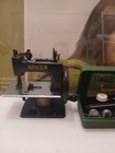 Antique Singer Sewhandy Child s Mini Sewing Machine   Buttonholer Combo