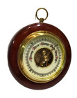 Atco Wooden Barometer Porcelain Face Germany Weather Station Desk Top Boat