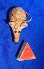 Super Cute Vintage 3 5   Studio Pottery Mouse Figurine With Cheese 1970s