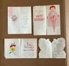 Vintage All Occasion Greeting Cards Kids Women Used Damaged Lot Of 15