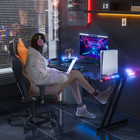 47 55 63 Inch Led Gaming Desk Gaming Table Rgb Computer Desk Gamer Workstations