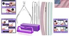 Professional Purple Manicure   Pedicure Tools Kit - Salon Quality Nail Care