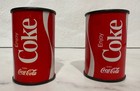 Vintage Pair Of Coca-cola Tine Can Salt And Pepper Shakers