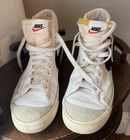 Nike Blazer Mid 77 Vintage Vibes White Sneakers Shoes High Top Retro Size 8 5