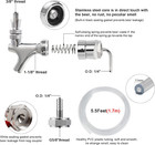 Draft Beer Line Shank Faucet Kit  Beer Keg Tap Kegerator Tower Dispenser  Set Wi