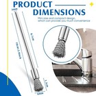 10 Pcs Wire Brush Extended Steel Cleaning End Brushes Pen Stainless Steel Wir   
