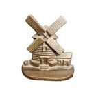 Solid Cast Brass Windmill Door Stop Vintage 7  Antique National Foundry 