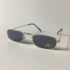 Vintage Deadstock 1990s Y2k Gold Wire Narrow Frame Matrix Sunglasses