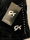 Gk Black Velvet Adult X-small Micro Mini Crystals Cheer Dance Gymnasts Shorts Xs
