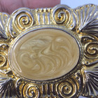 Vintage  Kandell Markus Belt Buckle Heavy Gold Metal Shell