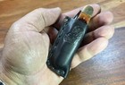 Bsa Boy Scout Official Licensed Stainless Deluxe Pocket Knife   Leather Holster