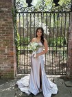 Sherri Hill Prom Dress Silver  Size 2  Worn Once 