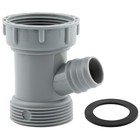 Kitchen Sink Drain Pipe Adapter  Y-shaped 3 Way 3 Way  White With Grey Finish