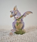 Vintage 1993 Gg Santiago Enesco Purple Glitter Dragon Figurine