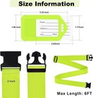 8 Pack Luggage Straps And Tags Set - 4 Straps  4 Tags  Tsa Approved 02 Green 