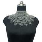Medieval Chainmail Collar Necklace Handmade Aluminum Neck Armor Outfit