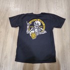Vans Off The Wall T Shirt Mens Size Medium Skeleton Holding Beer Chillin   