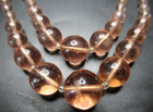 Gorgeous French Pink Glass Beaded Double Strand Vintage Necklace
