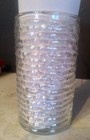 Nos Vintage Anchor Aurora 6oz Textured Juice Glass Clear Opalescent Tint  30 