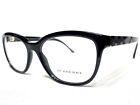 New Burberry B2166 3001 Womens Black Square Designer Eyeglasses Frames 52 16 140