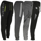 Mens Jogger Draw String Sweat Pants Track Running Active Sports  Zipper Pockets
