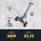 Tow Tuff Dual-pull Trailer Dolly Cart With 12 Inch Flat-free Tires  open Box 
