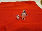 Vintage Hagen Renaker Purple Penguin Ceramic Figurine Set Miniature Mama Baby
