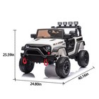 24v Power Wheels Kids Car Remote Control 6 Wheel 4wd Ride On Bluetooth Music Toy
