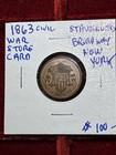 1863 Civil War Token - Staudinger s  New York  Ny