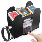 6-deck Automatic Usb battery Operated Playing Card Shuffler Casino Casino Black