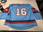 Amarillo Wranglers Nahl Authentic Title Wave Blue Hockey Jersey - Size Xl